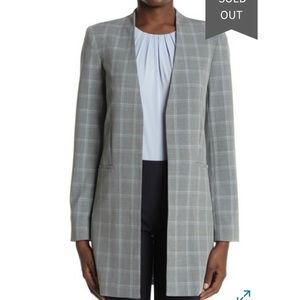 Calvin Klein Windowpane Open Topper/coat - Medium